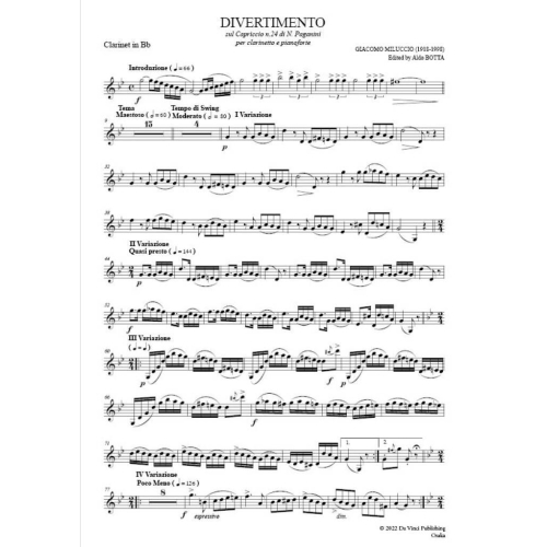 Miluccio, Giacomo - Divertimento sul Capriccio di Paganini No. 24