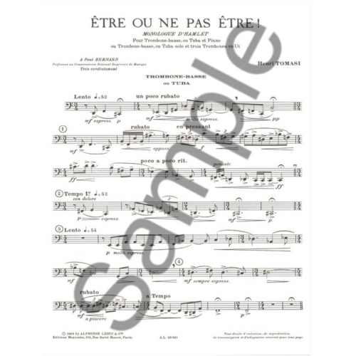 Tomasi - Etre Ou Ne Pas Être