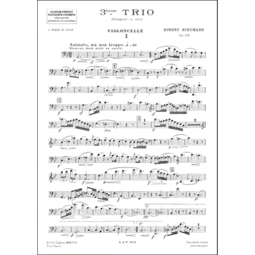 Schumann, Robert - Trio N 3 Op 110 Pties