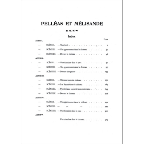 Debussy, Claude - Pelleas Et Melisande - Partition D'Orchestre