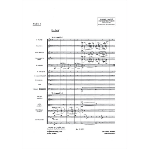 Debussy, Claude - Pelleas Et Melisande - Partition D'Orchestre