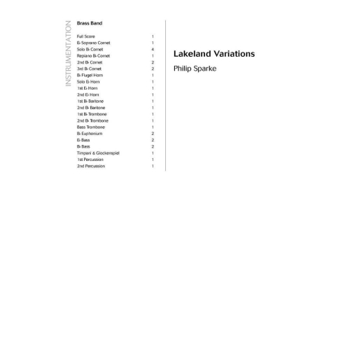 Sparke, Philip - Lakeland Variations