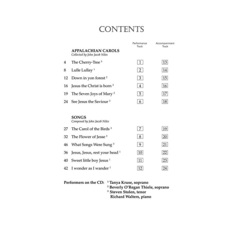 Niles, John Jacob - Christmas Songs and Carols