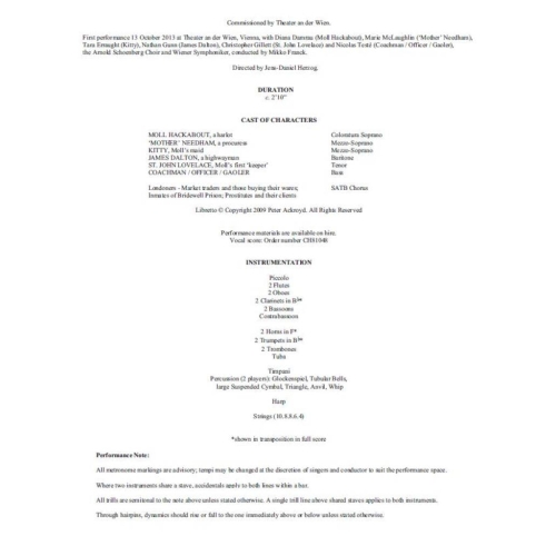 Bell, Iain - A Harlot's Progress - Full Score