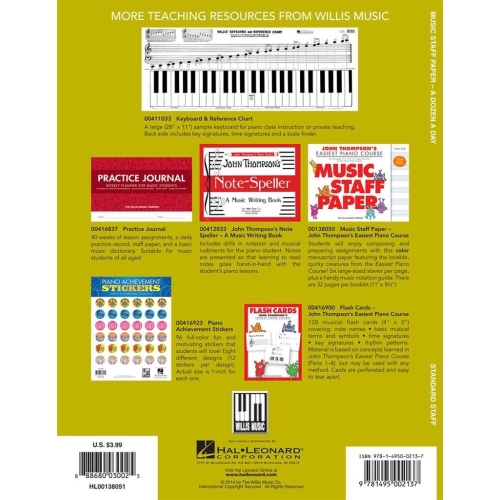 A Dozen a Day - Music Staff Paper