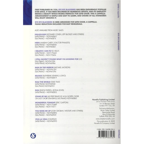 Dixon & Henderson - Bye Bye Blackbird - SATB A Cappella