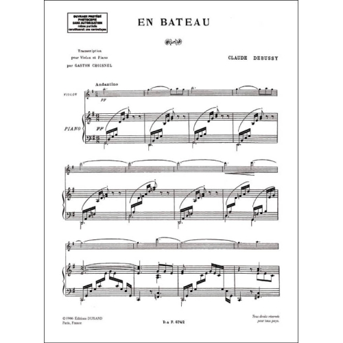 Debussy, Claude - En Bateau