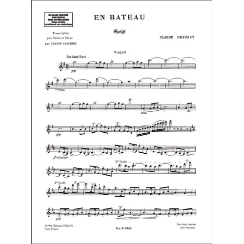 Debussy, Claude - En Bateau