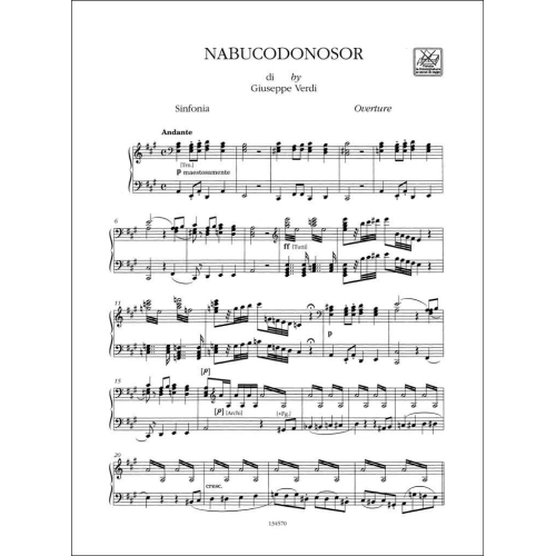 Verdi, Giuseppe - Nabucco / Nabucodonosor - Opera Vocal Score