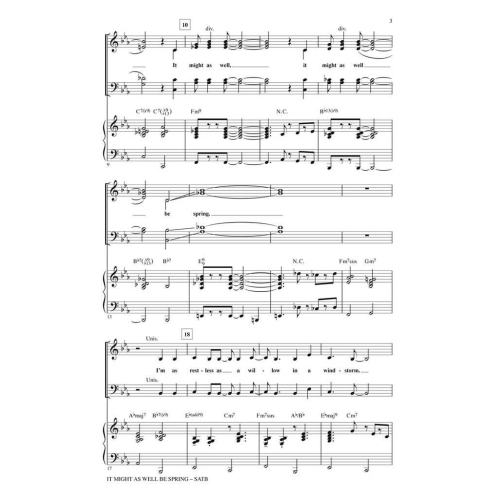 Richard Rodgers/Oscar Hammerstein II: It Might As Well Be Spring (State Fair) - SATB
