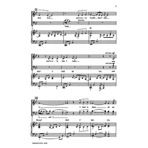 Lionel Richie/Diana Ross: Endless Love - SATB