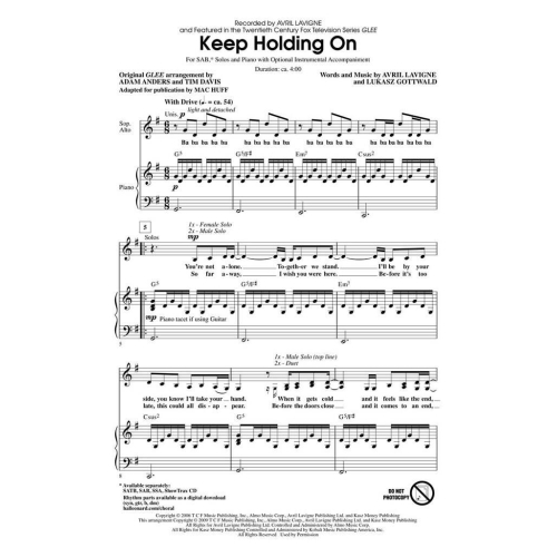Lavigne & Gottwald - Keep Holding On