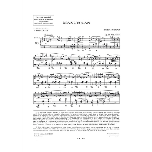 Chopin, Frédéric - Mazurkas Op 59, 63, 67, 68 - 3eme volume