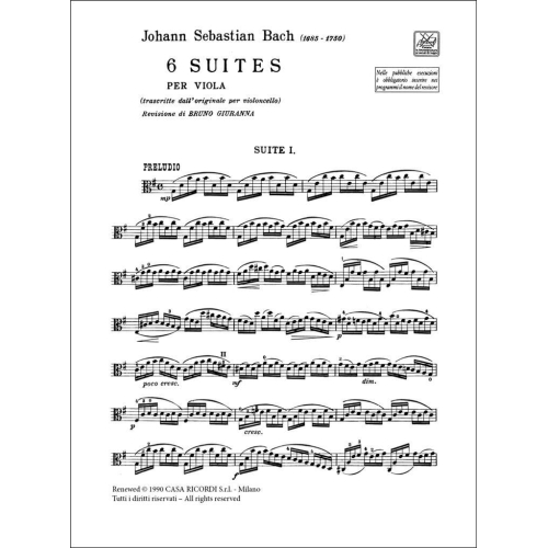 Bach, J.S - 6 Suites per Viola BWV 1007 - 1012