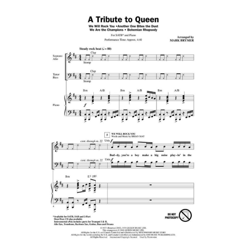 A Tribute To Queen - Medley (SATB)