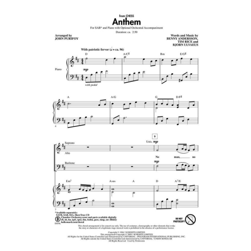 Josh Groban: Anthem (Chess) – SAB