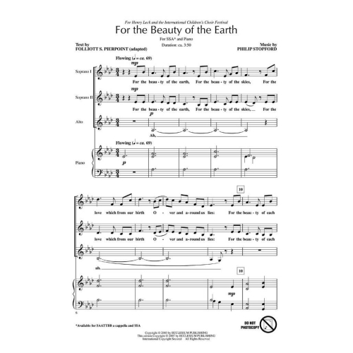 Stopford, Philip W. J. - For the Beauty of the Earth