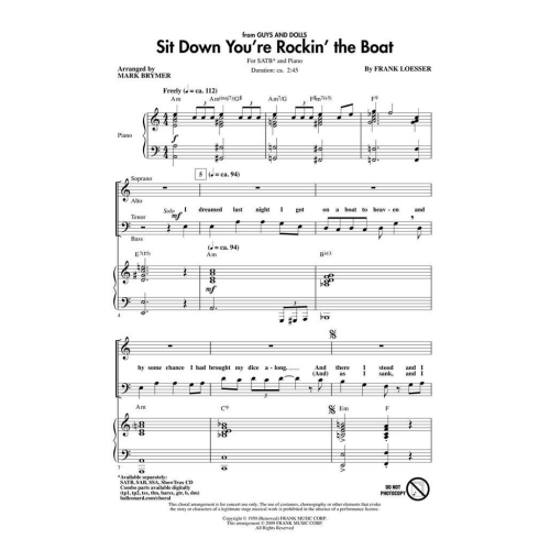 Loesser, Frank - Sit Down You're Rockin' the Boat