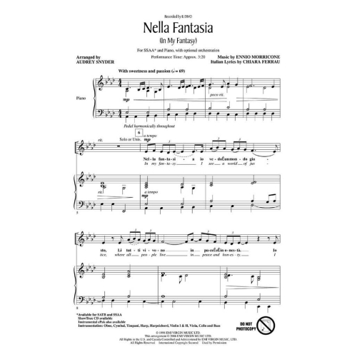 Ennio Morricone/Chiara Ferrau: Nella Fantasia (In My Fantasy)