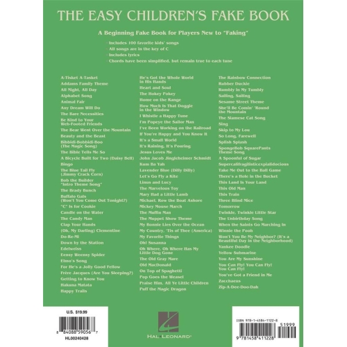 The Easy Childrens Fake Book -