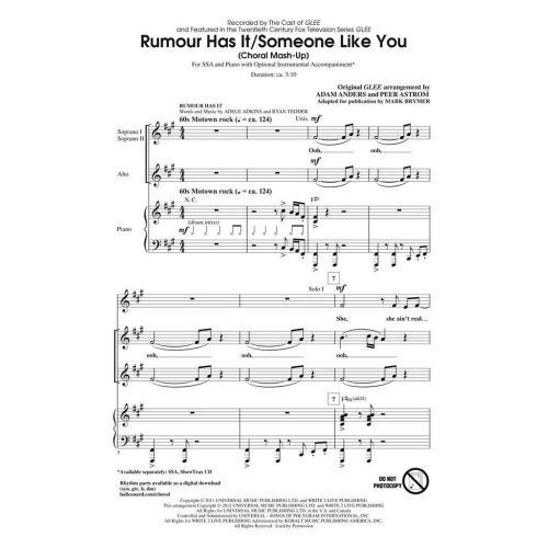 Adkins, Adele - Rumour Has It/Someone Like You
