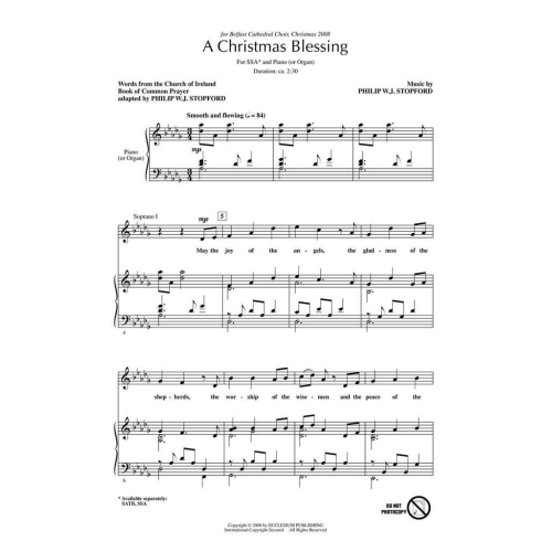 Stopford, Philip - A Christmas Blessing (SSA)