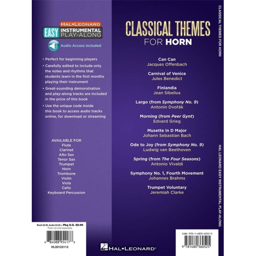 Easy Instrumental Play-Along: Classical Themes