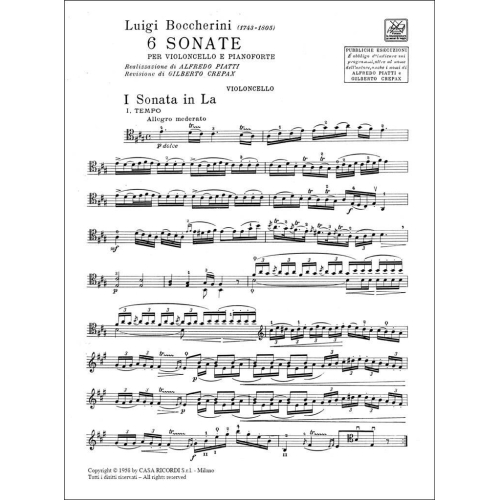Boccherini, Luigi - 6 Sonates