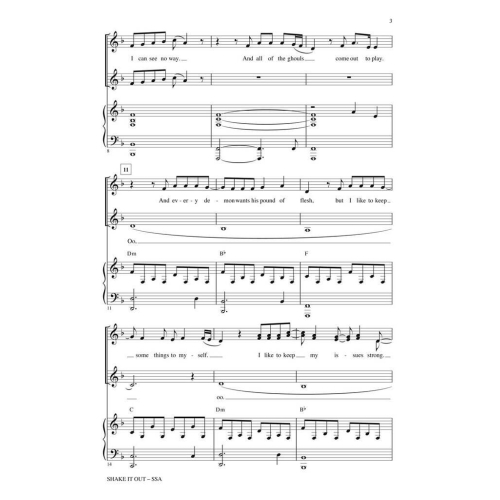 Florence & The Machine: Shake It Out (arr. Brymer) SSA Choral