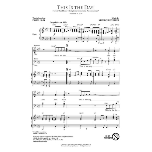 Christopher, Keith - This Is the Day!