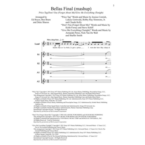 Bellas Finals (From Pitch Perfect) (Arr. Sharon) (SSAA)