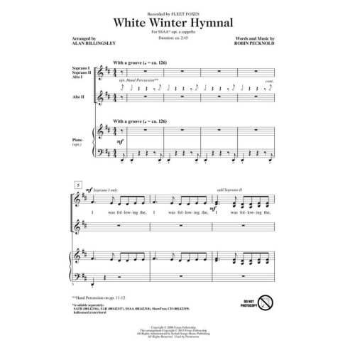 White Winter Hymnal