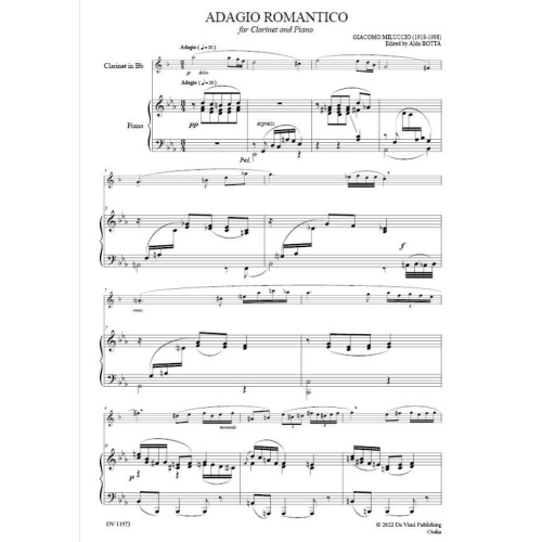 Miluccio, Giacomo - Adagio Romantico, for Clarinet and Piano