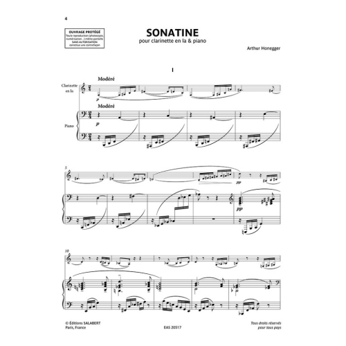 Honegger, Arthur - Sonatine H42