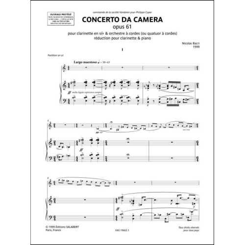 Bacri, Nicolas - Concerto da camera opus 61