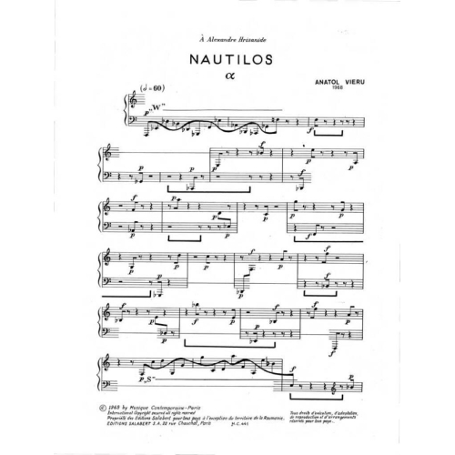 Vieru, Anatole - Nautilos Piano Et Bande