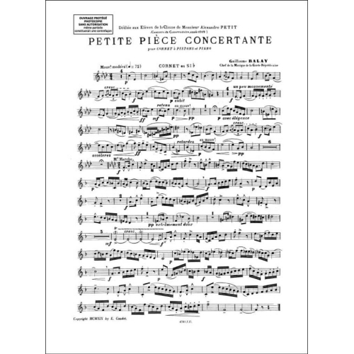 Balay, Guillaume - Petite Piece Concertante