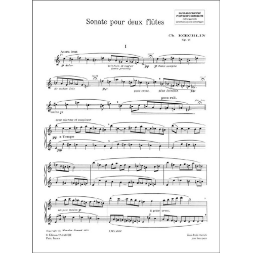 Koechlin, Charles - Sonate Op.75