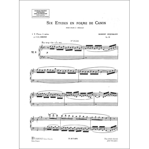 Robert Schumann - 6 études en Forme de Canon Opus 56