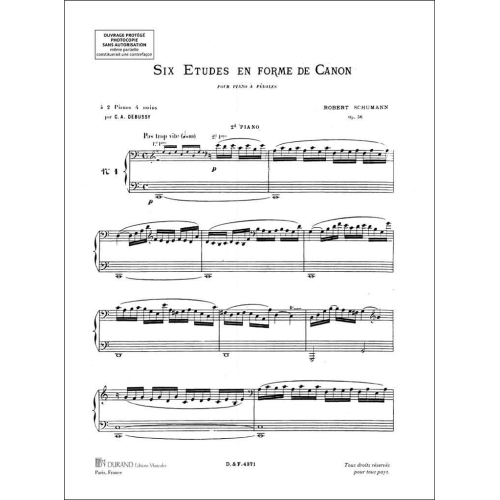 Robert Schumann - 6 études en Forme de Canon Opus 56