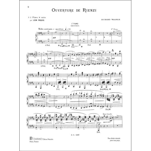 Richard Wagner - Rienzi 2 Pianos 8 Mains