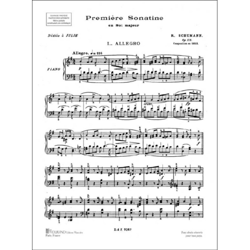 Robert Schumann - 3 Sonatines Op 118 Piano