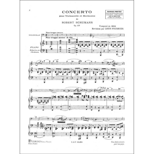 Robert Schumann - Concerto For Cello And Piano