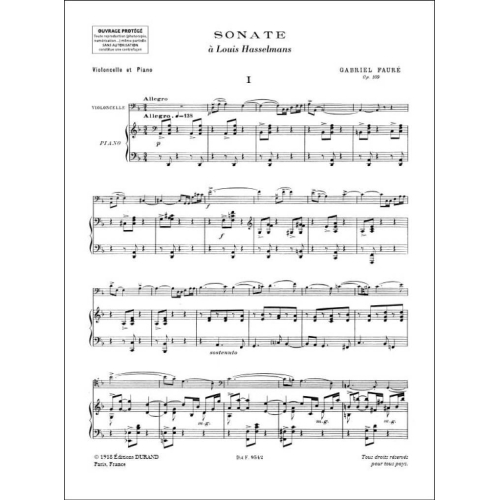 Gabriel Fauré - Sonate N 1 Opus 109