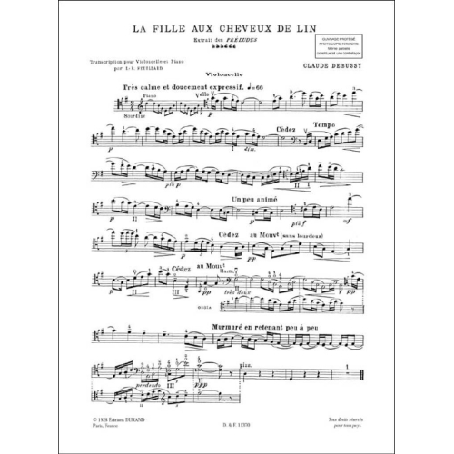 Claude Debussy - La Fille Aux Cheveux De Lin