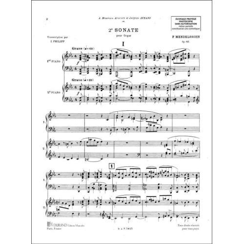 Felix Mendelssohn Bartholdy - Sonate Op 65-2