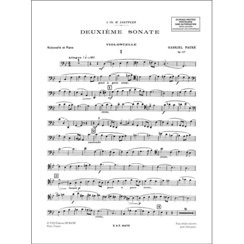 Gabriel Fauré - Deuxième Sonate Opus 117