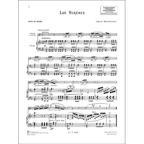 Emile Waldteufel - Les Sirenes Fl-Piano