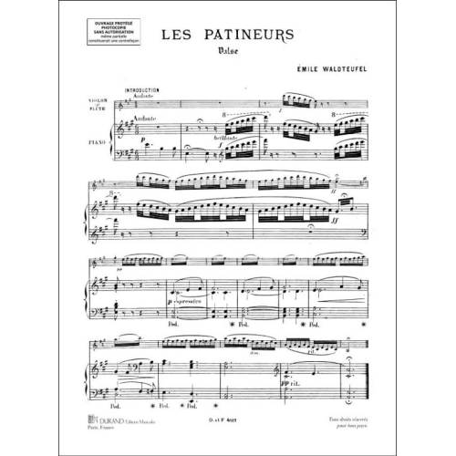 Emile Waldteufel - Les Patineurs Fl-Piano