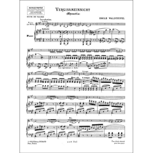 Emile Waldteufel - Vergissmeinnicht